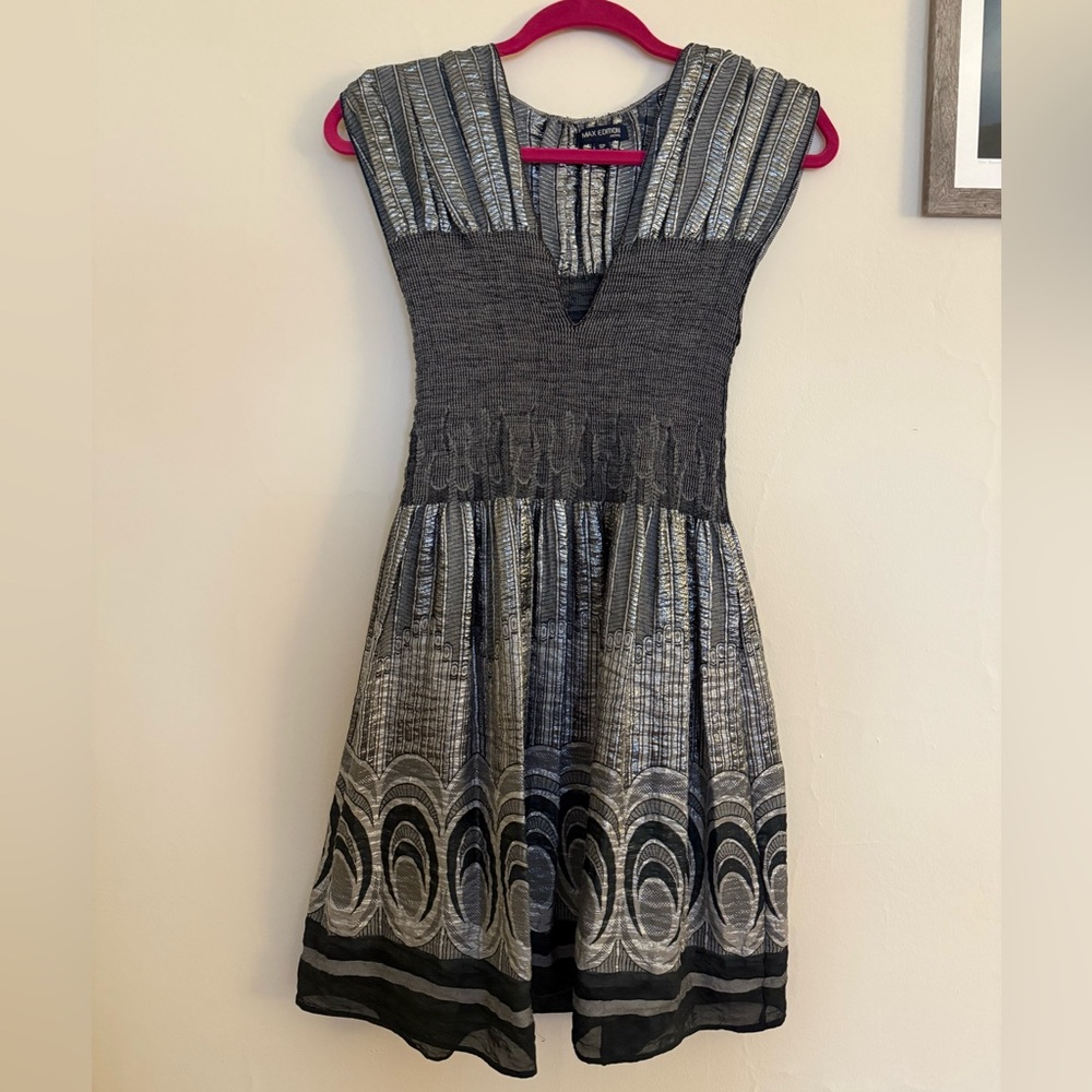 Max Edition Black/Silver Cocktail Dress